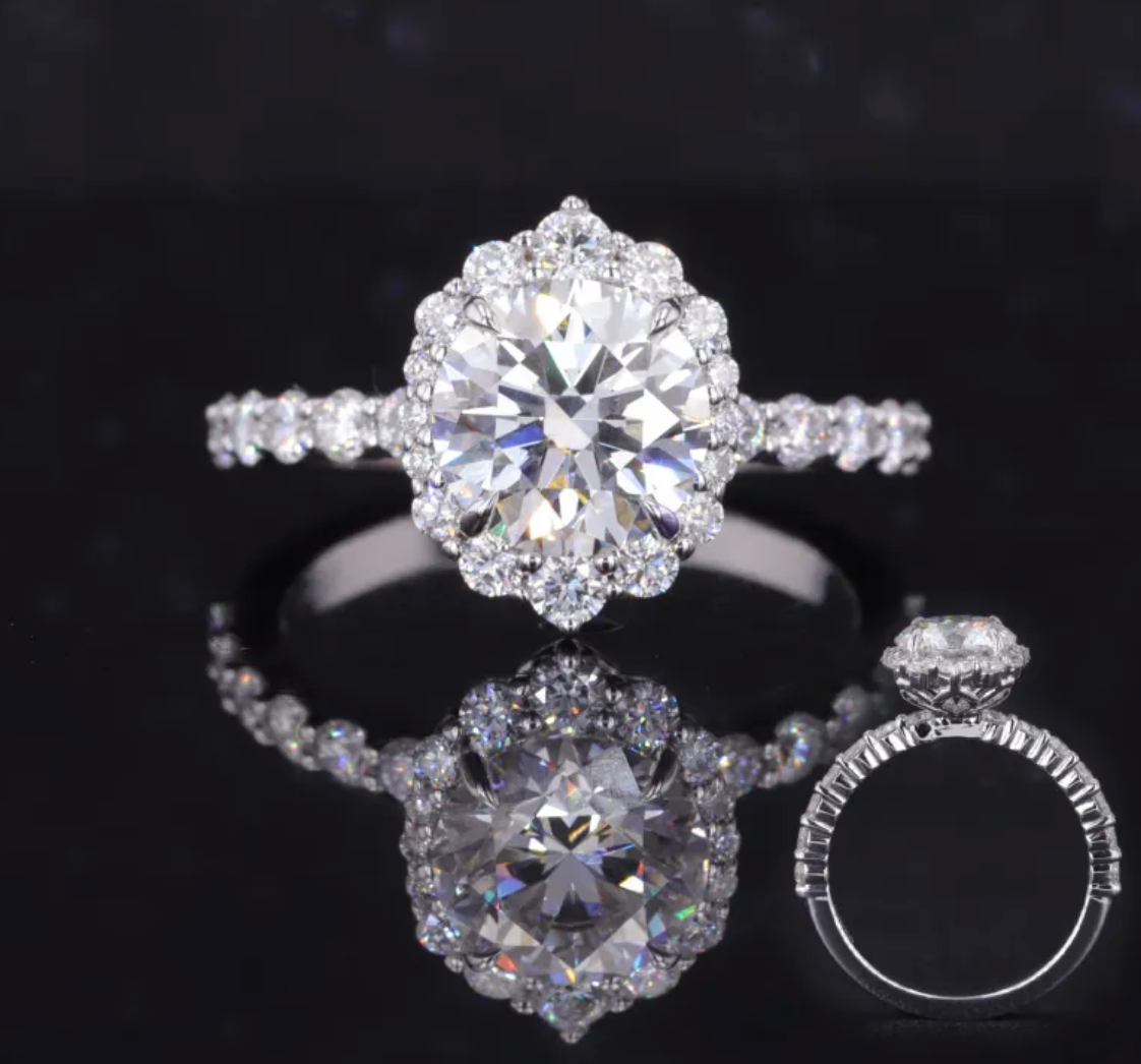 Round Halo Engagement Ring