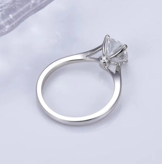 Bague de fiançailles solitaire ronde Tojon