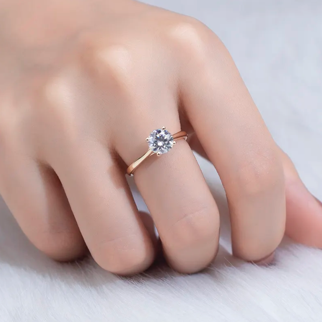 Round Solitaire Engagement Ring