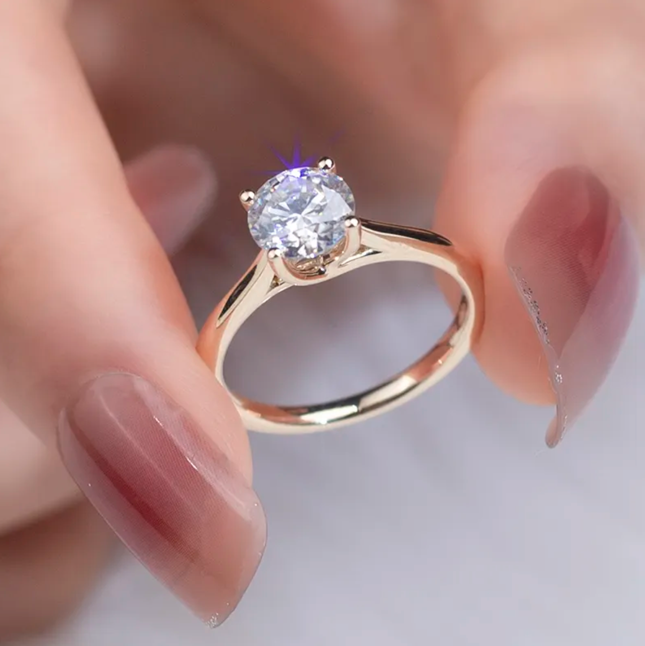 Round Solitaire Engagement Ring