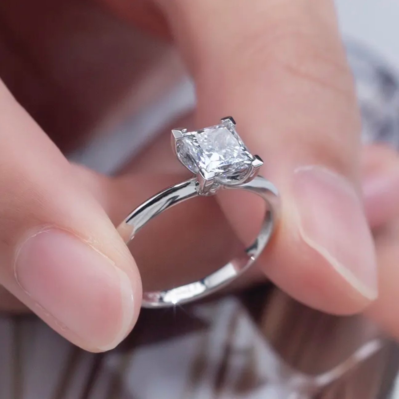 Princess Solitaire Engagement Ring
