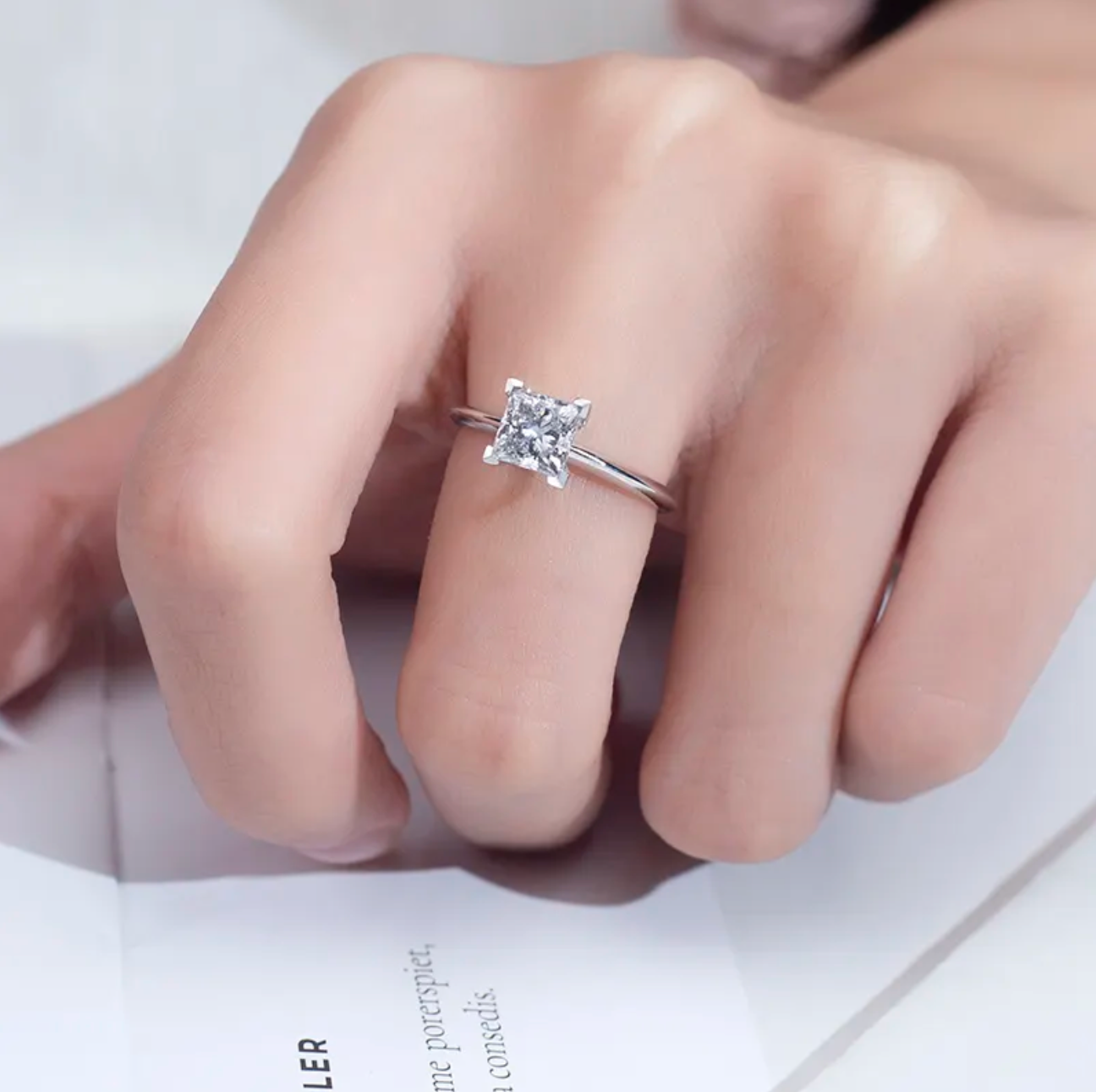 Princess Solitaire Engagement Ring