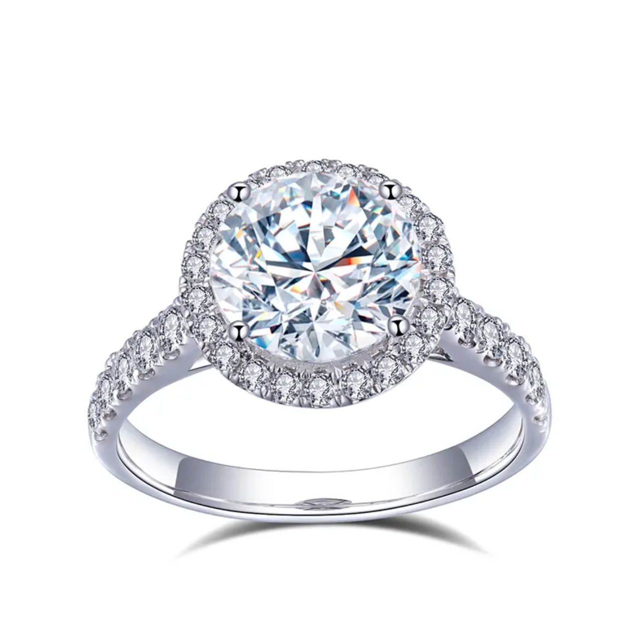 Round Halo Pavé Engagement Ring