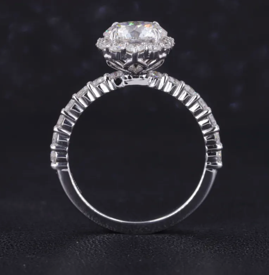 Round Halo Engagement Ring