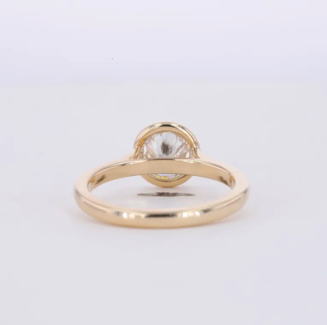 Round Bezel Engagement Ring