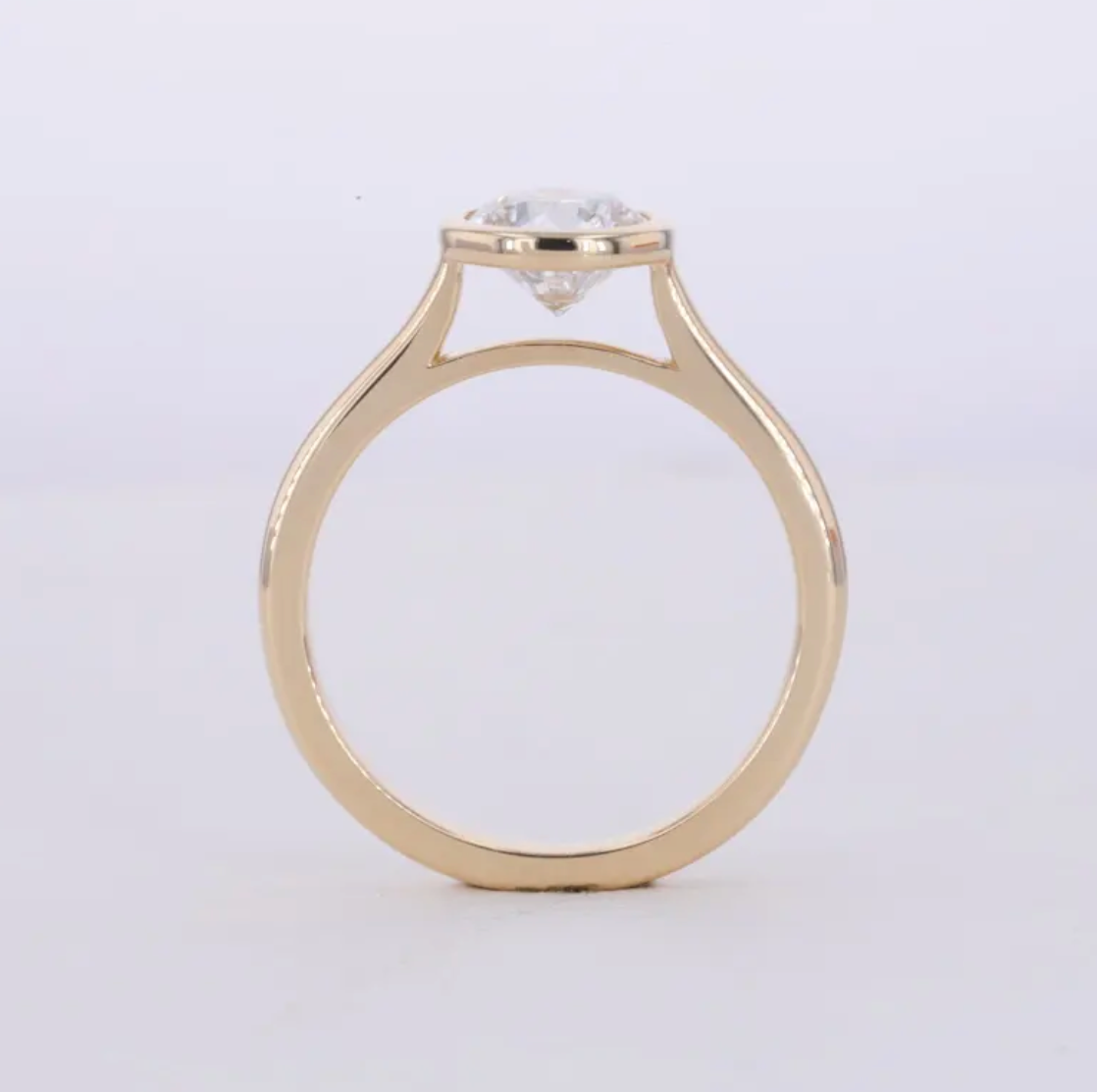Round Bezel Engagement Ring
