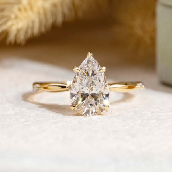 Pear Solitaire Engagement Ring