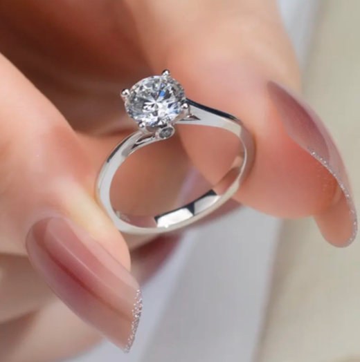 Bague de fiançailles solitaire ronde Tojon