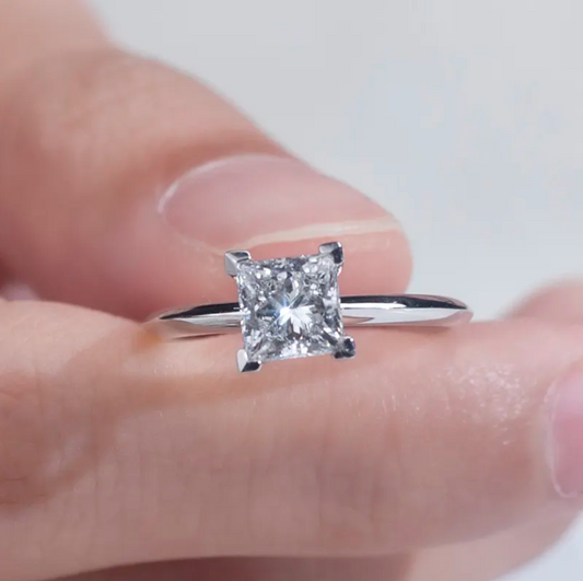 Princess Solitaire Engagement Ring