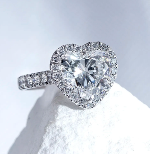 Heart Halo Pavé Engagement Ring